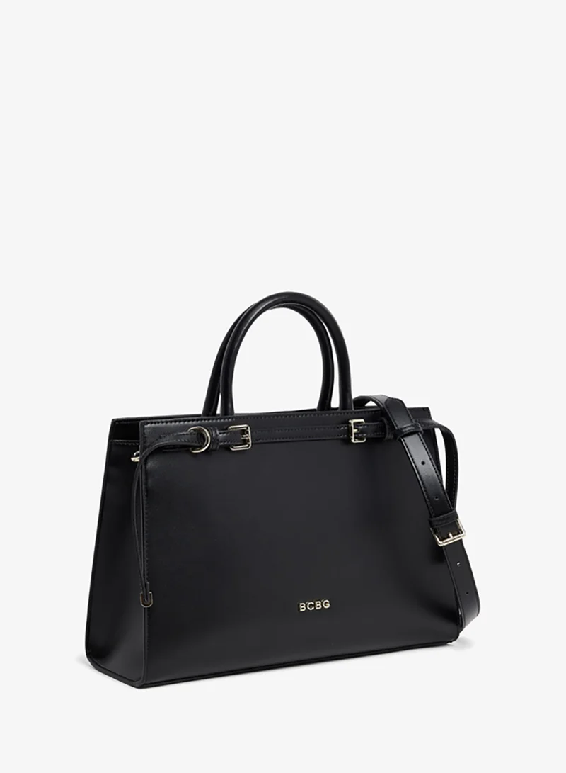 Bcbg Black Textured Satchel Bag for Women | Best Price UAE